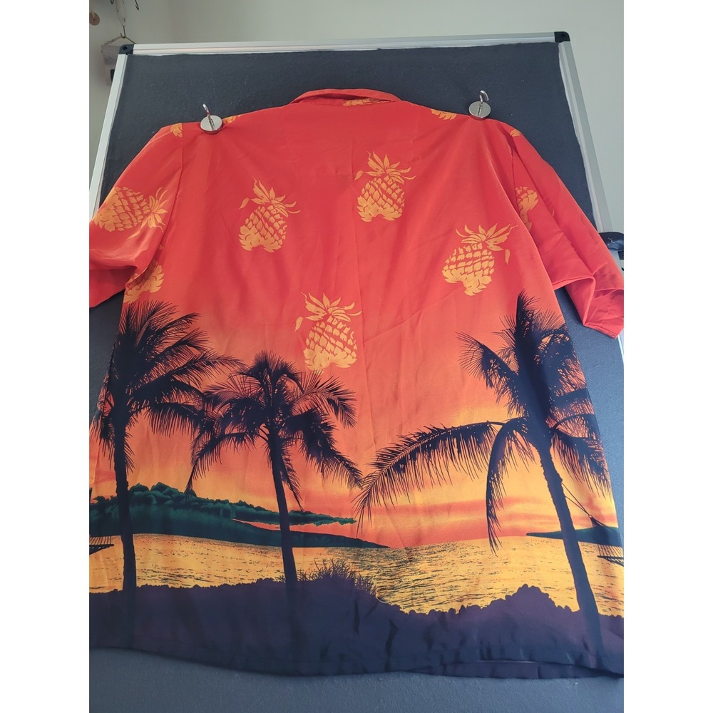 Pineapple Collection Men's xl Hawaiian Pineapple Short Sleeve Shirt Button Up - Picture 5 of 5